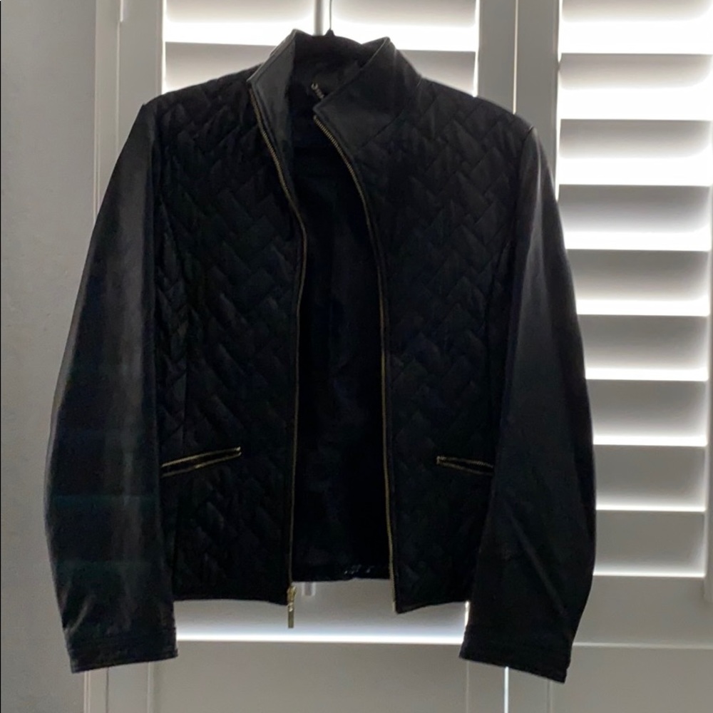 Cole Haan Black Leather Jacket - M